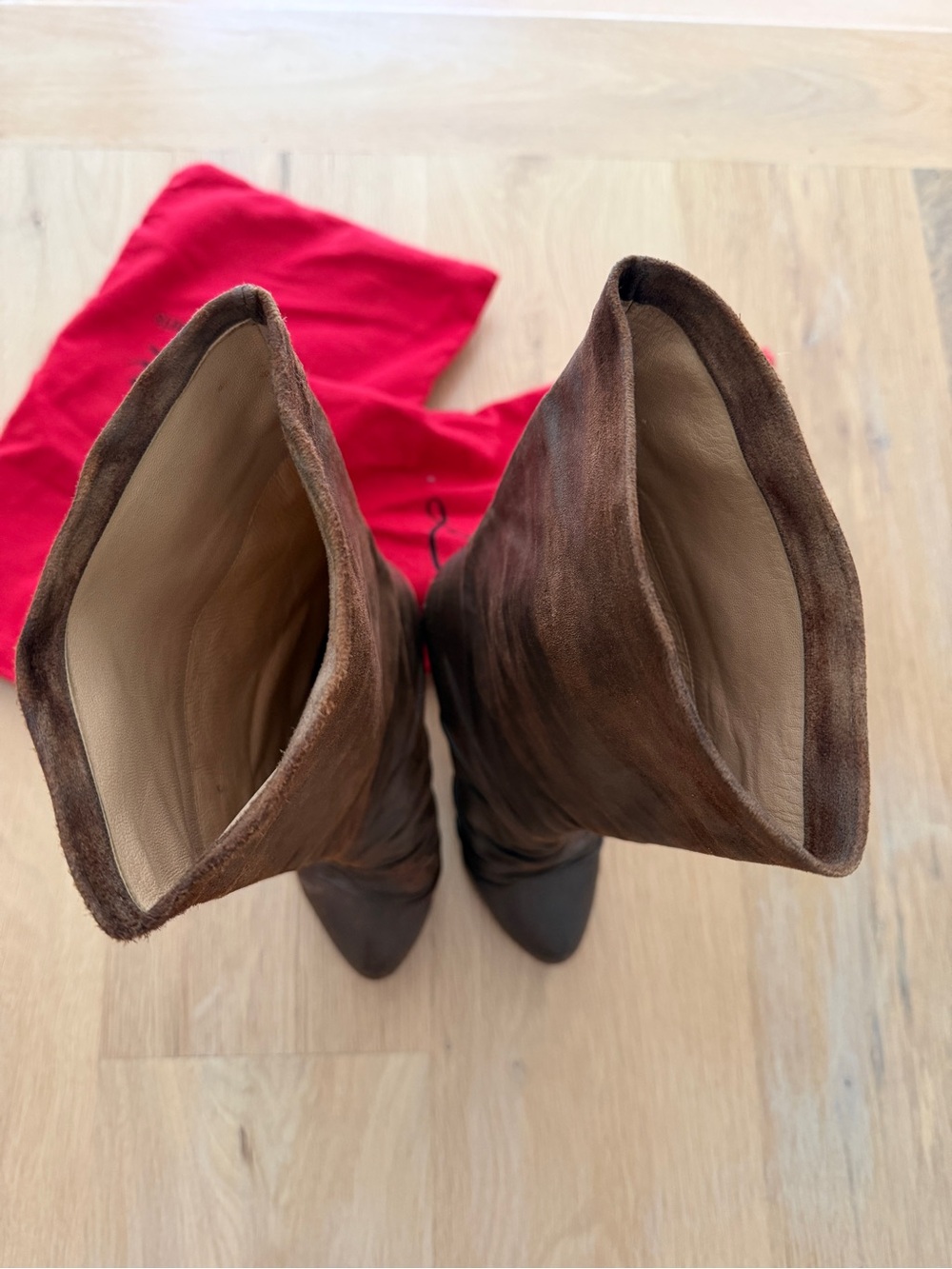 Christian Louboutin Brown Suede Over-the-Knee Boots - Picture 6 of 8
